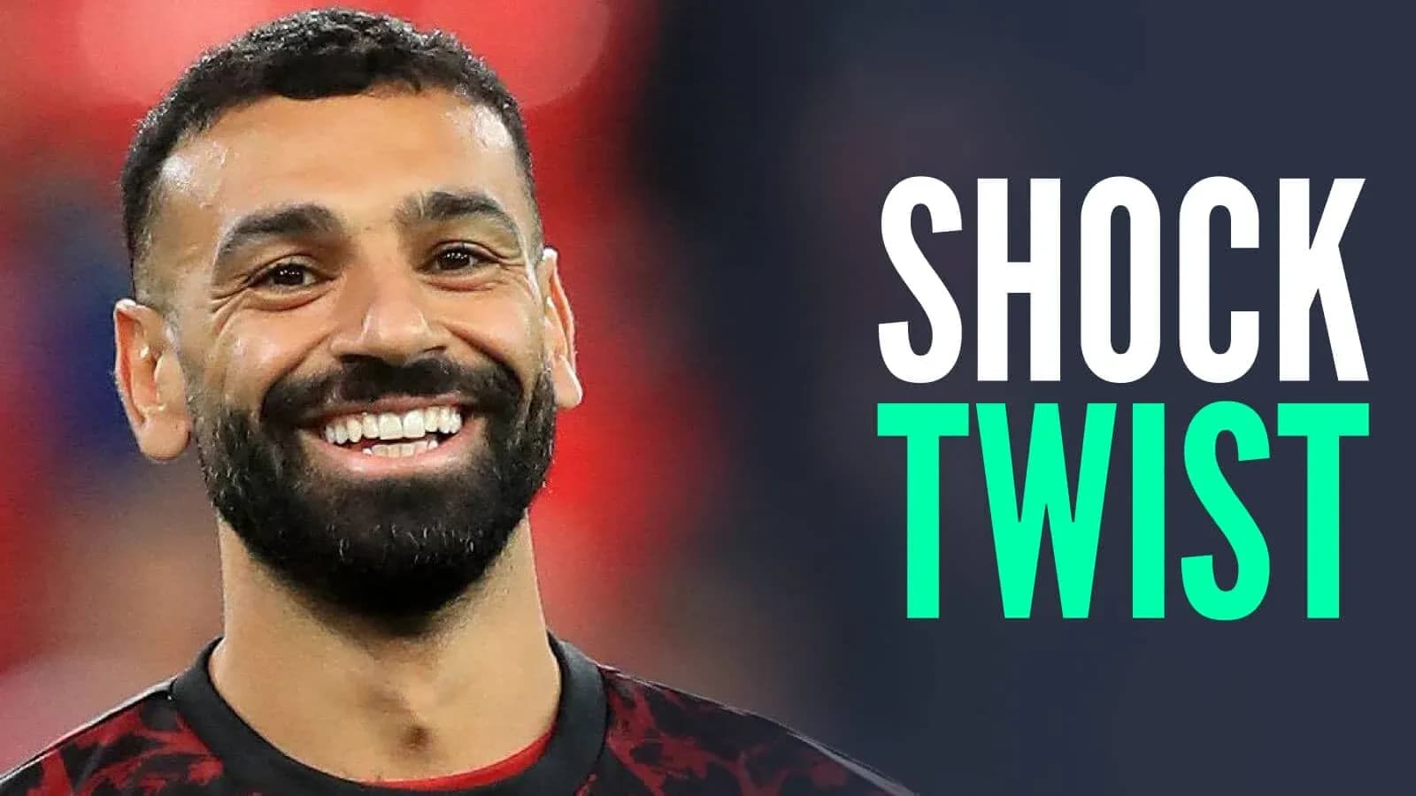 Mohamed Salah smiling during a match warm-up Mohamed Salah smiling during a match warm-up