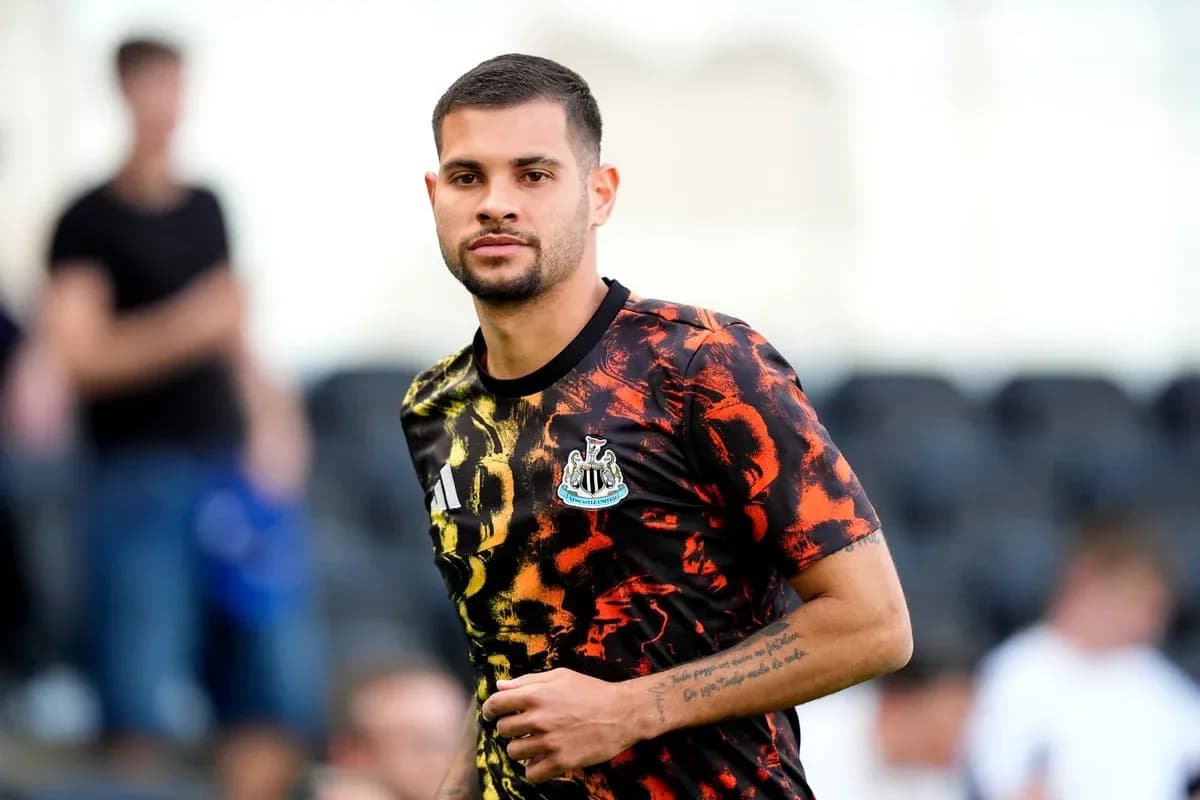 Player in Newcastle training kit during warm-up Player in Newcastle training kit during warm-up