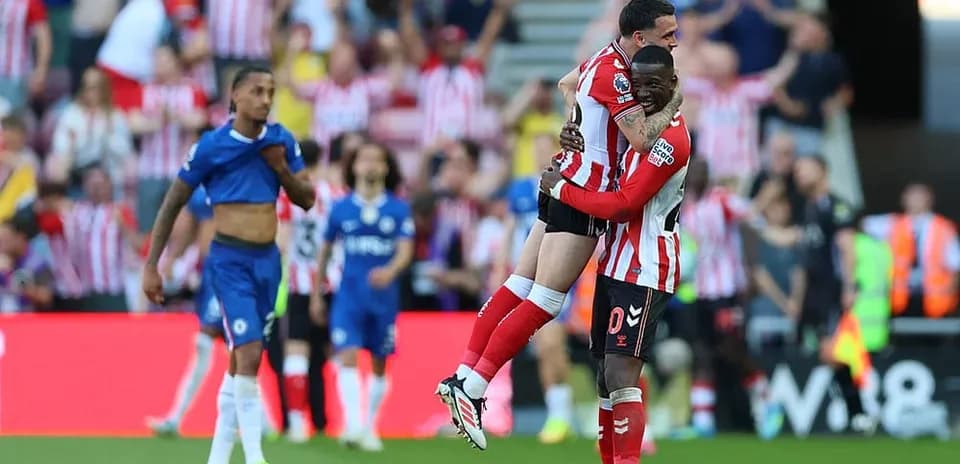 Sunderland players celebrating after scoring a goal Sunderland players celebrating after scoring a goal