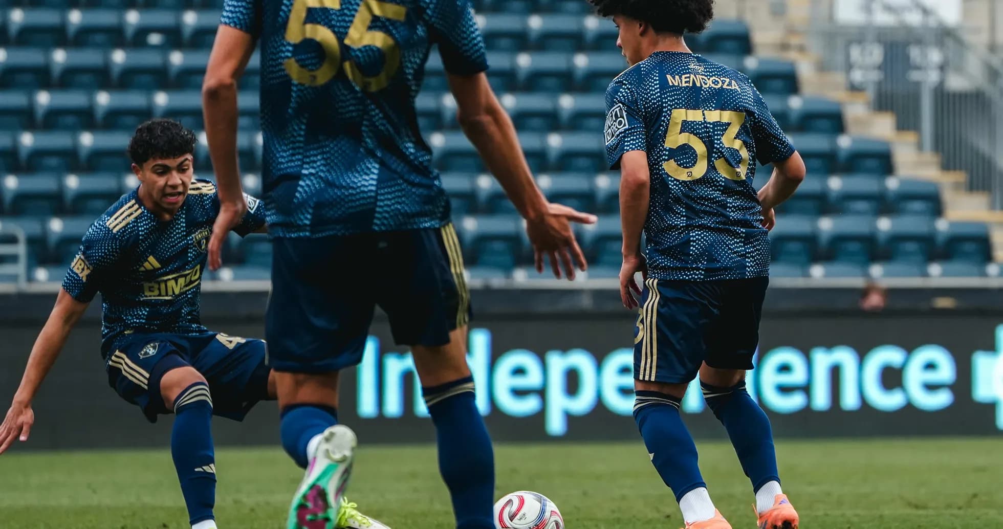 Players from Philadelphia Union II during match Players from Philadelphia Union II during match