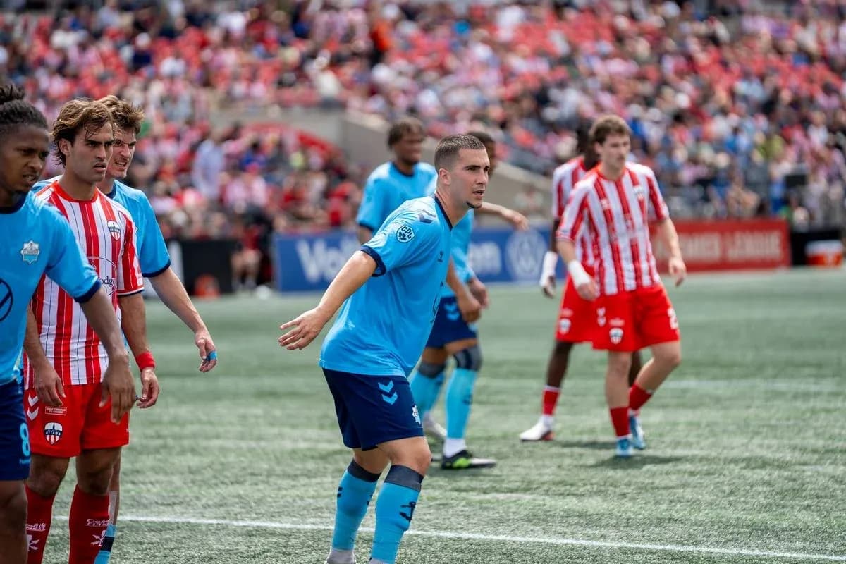 HFX Wanderers FC players during match against Atlético Ottawa HFX Wanderers FC players during match against Atlético Ottawa