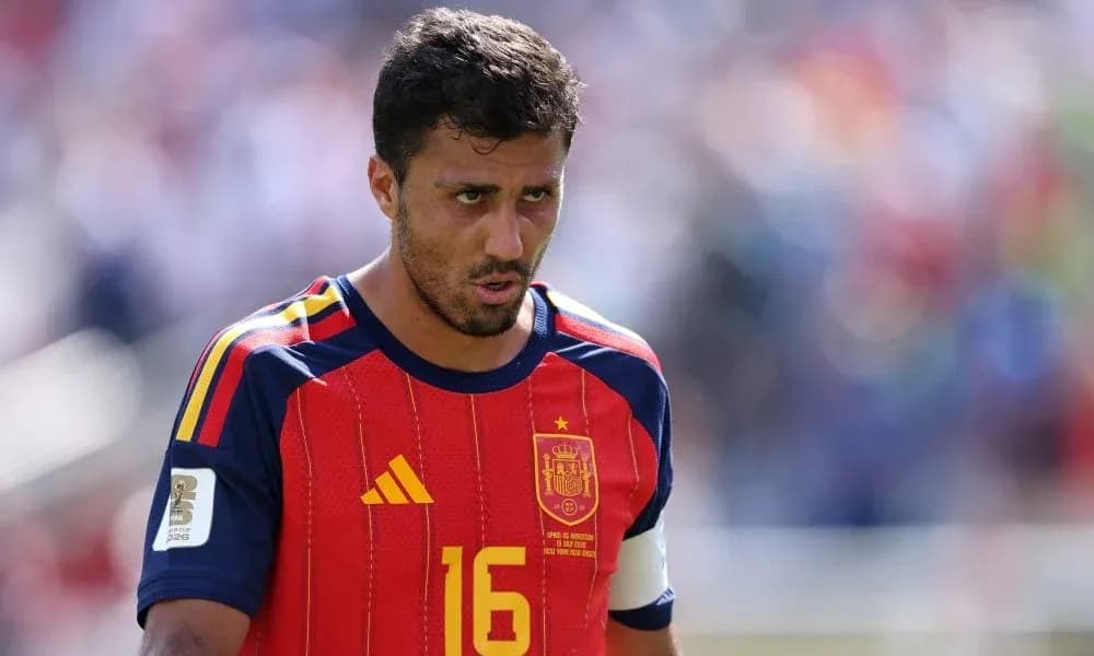 Player wearing Spain jersey during a match Player wearing Spain jersey during a match