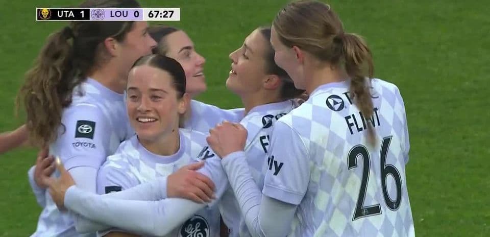 Utah Royals players celebrating a goal Utah Royals players celebrating a goal