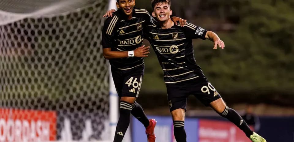 Los Angeles FC II players celebrating a goal Los Angeles FC II players celebrating a goal