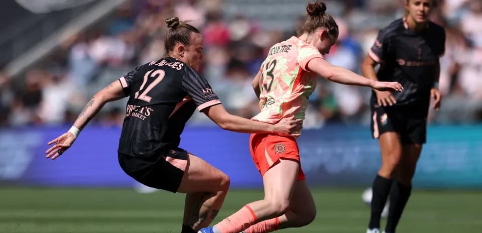 Portland Thorns and Utah Royals players competing Portland Thorns and Utah Royals players competing