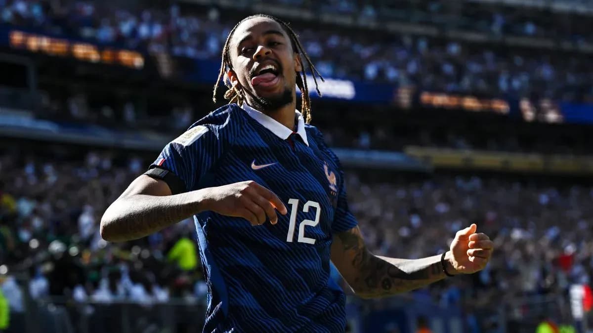 Player celebrating a goal during a match Player celebrating a goal during a match