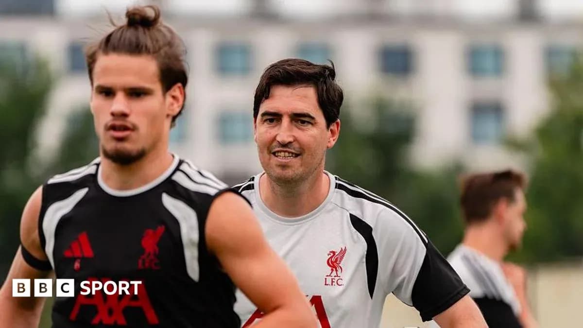 Players training at Liverpool FC practice session Players training at Liverpool FC practice session
