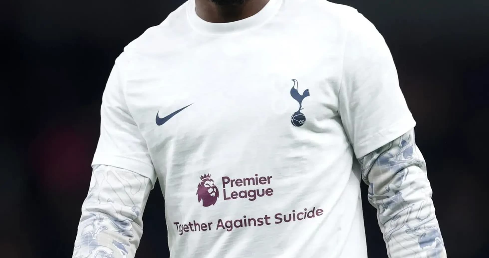 Player wearing Tottenham kit before the match Player wearing Tottenham kit before the match