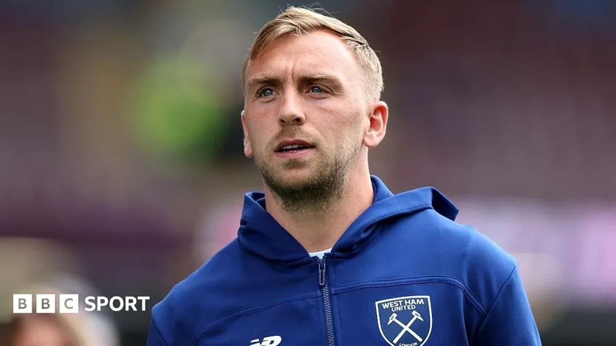 Player in West Ham United hoodie before match Player in West Ham United hoodie before match