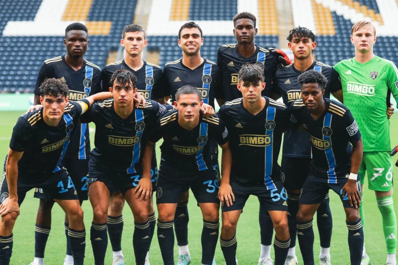 Philadelphia Union II players posing for team photo Philadelphia Union II players posing for team photo