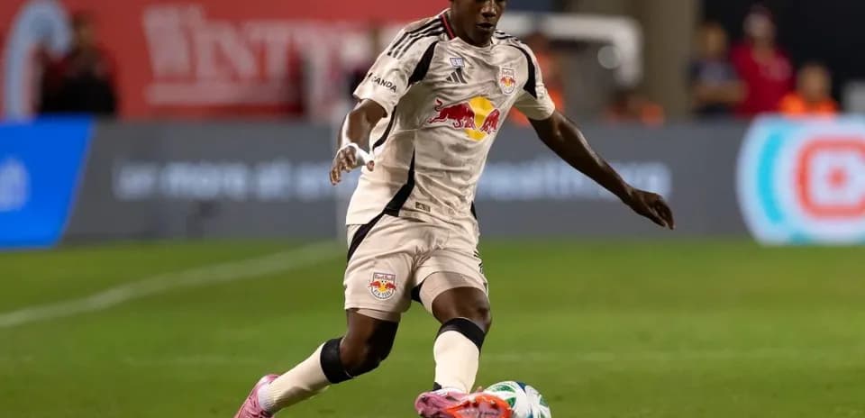 New York RB II player dribbling the ball New York RB II player dribbling the ball