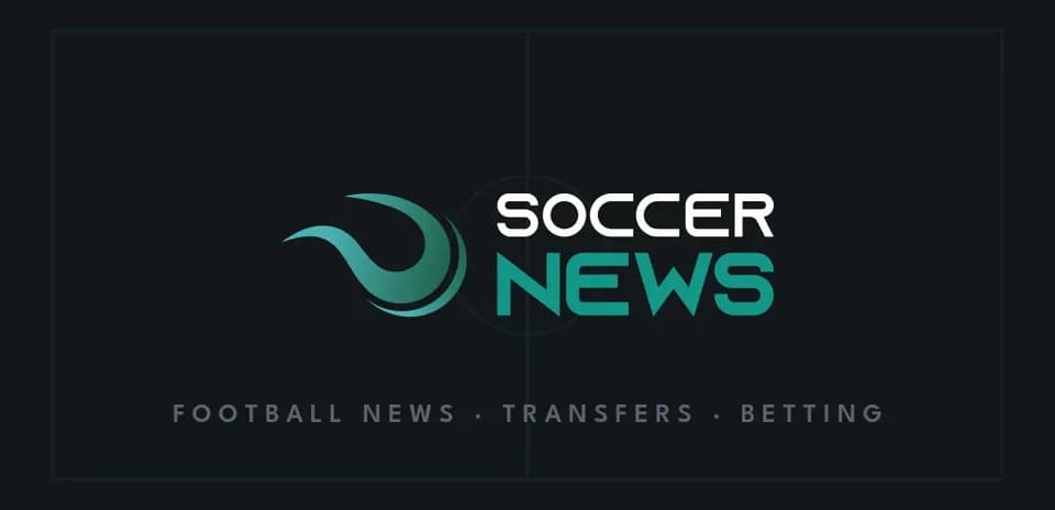 Logo of Soccer News with tagline and graphic Logo of Soccer News with tagline and graphic
