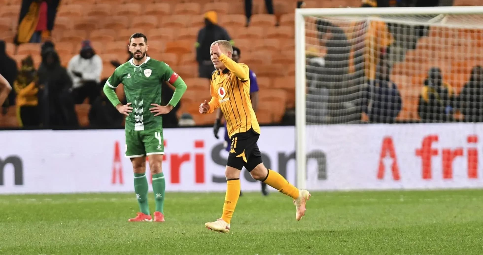 Player celebrating after scoring during a match Player celebrating after scoring during a match