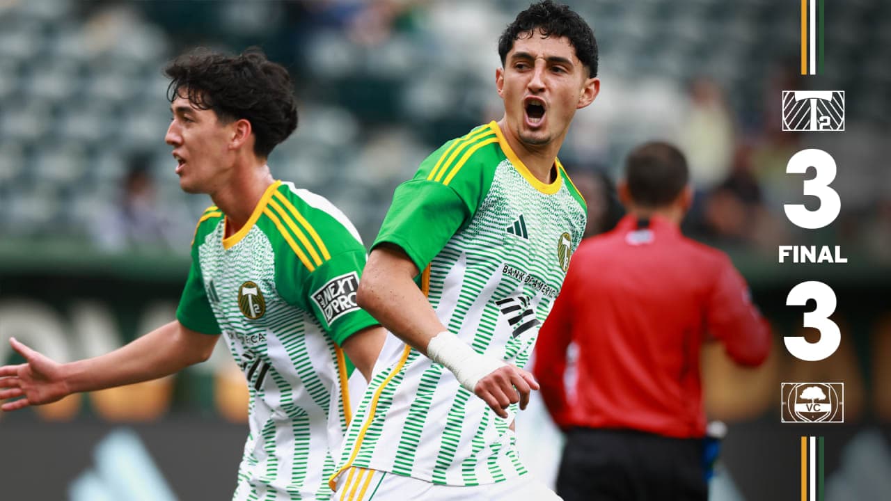 Portland Timbers II players celebrating goal Portland Timbers II players celebrating goal