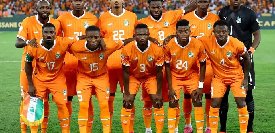 Ivory Coast national football team posing for photo Ivory Coast national football team posing for photo