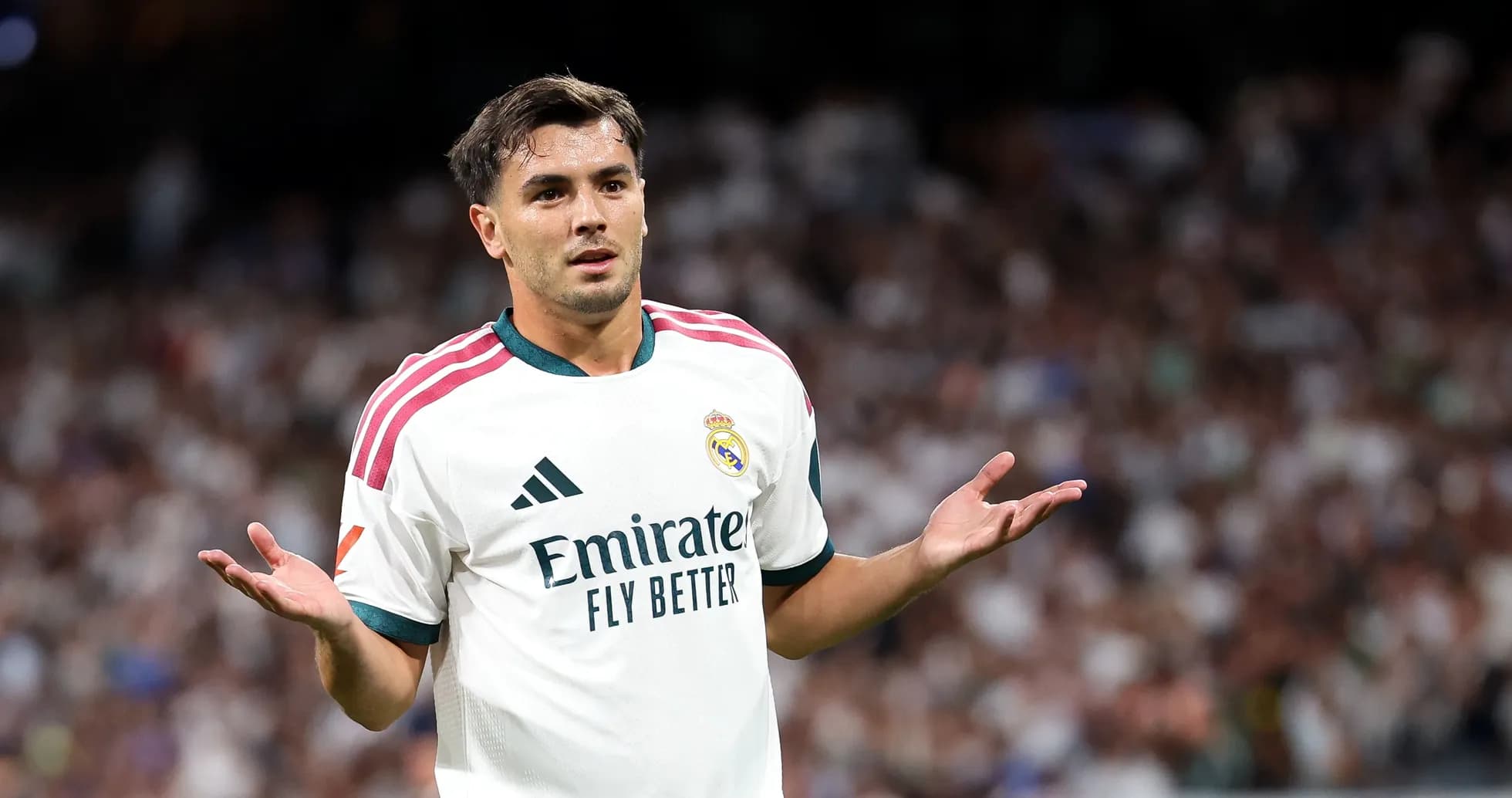 Player gesturing during match at stadium Player gesturing during match at stadium