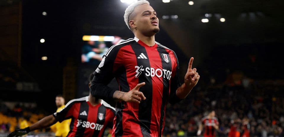 Fulham player celebrating a goal during match Fulham player celebrating a goal during match