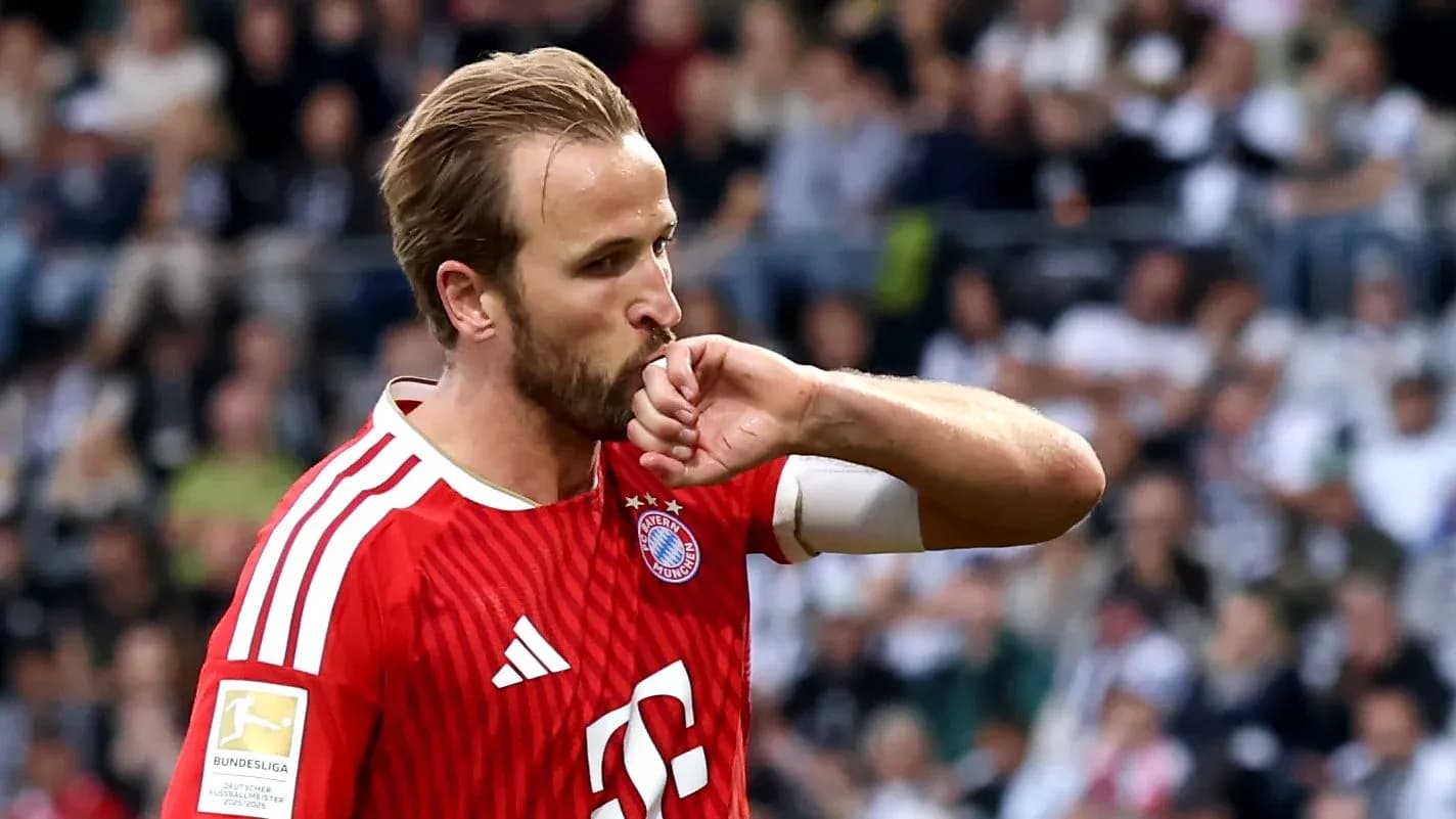 Player celebrating after scoring during Bundesliga match Player celebrating after scoring during Bundesliga match