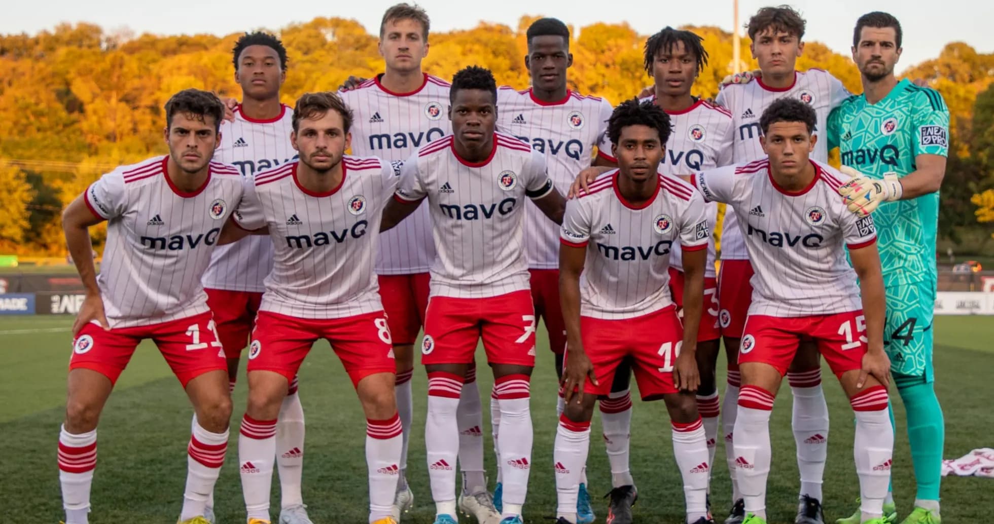 North Texas MLS Next Pro team lineup on field North Texas MLS Next Pro team lineup on field