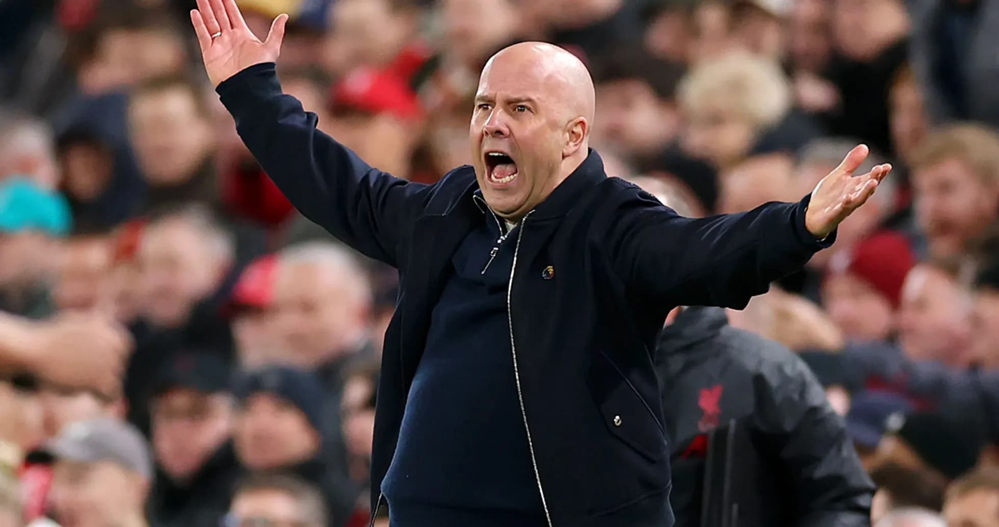 Coach gesturing passionately during match on sidelines Coach gesturing passionately during match on sidelines