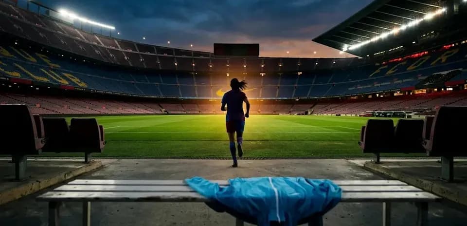 Player running onto the pitch at stadium Player running onto the pitch at stadium