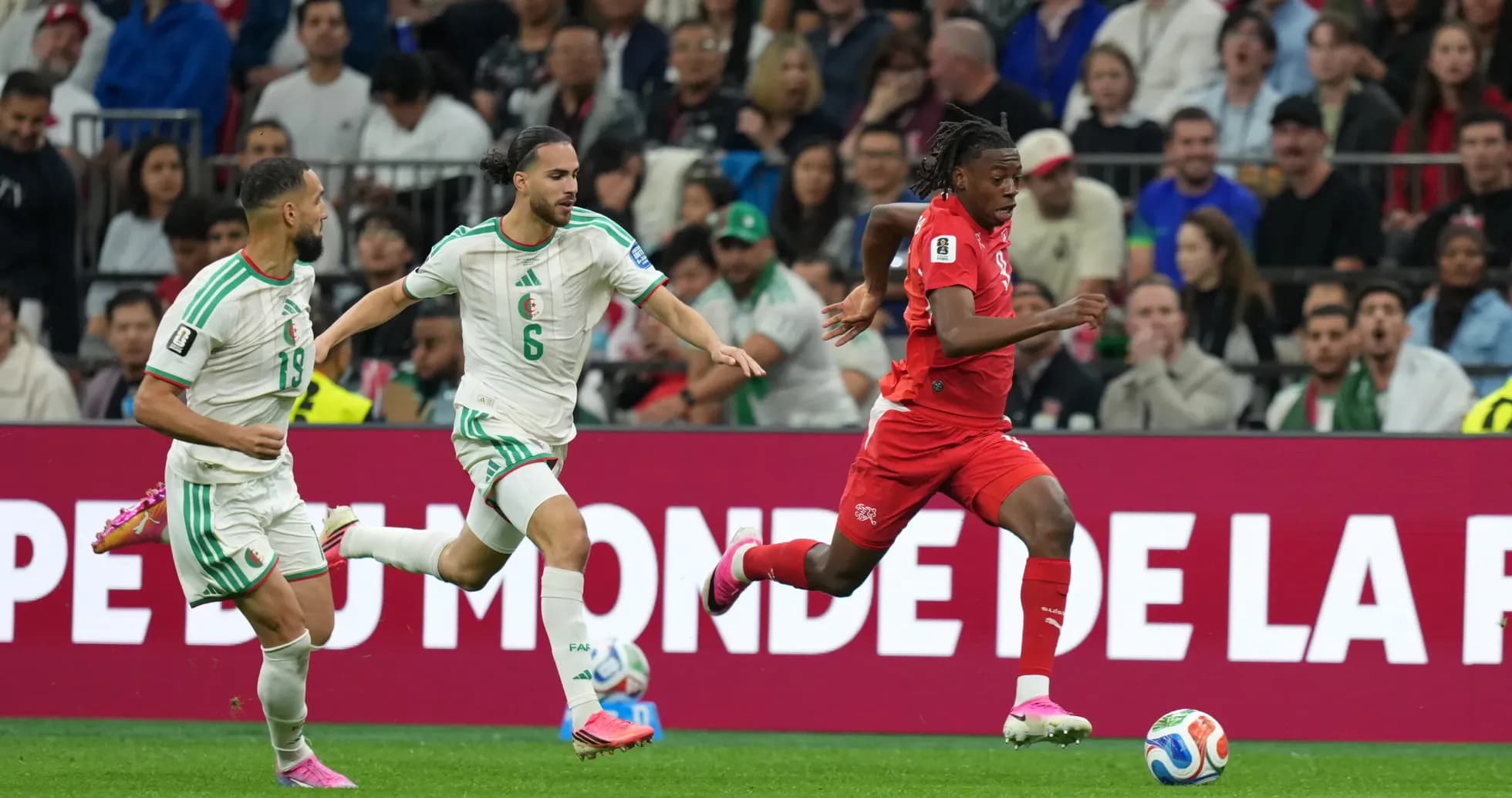 Players competing during Switzerland vs Algeria match Players competing during Switzerland vs Algeria match