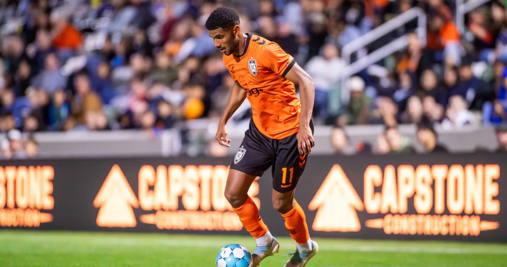 Player dribbling ball during Las Vegas Lights match Player dribbling ball during Las Vegas Lights match