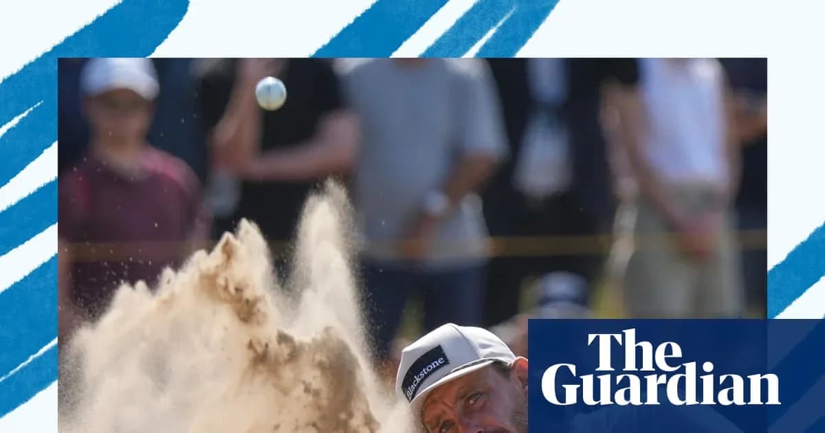 Golfer hitting a sand shot with spectators in background Golfer hitting a sand shot with spectators in background