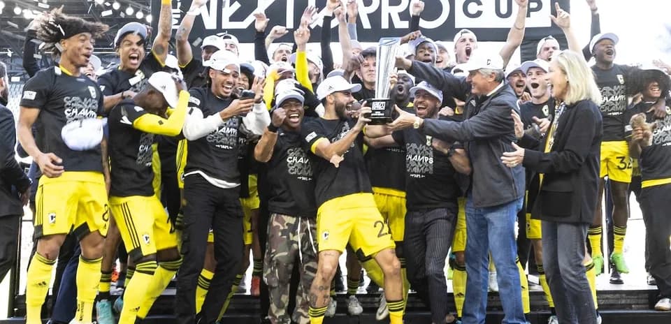 Columbus Crew II celebrating MLS Next Pro victory Columbus Crew II celebrating MLS Next Pro victory