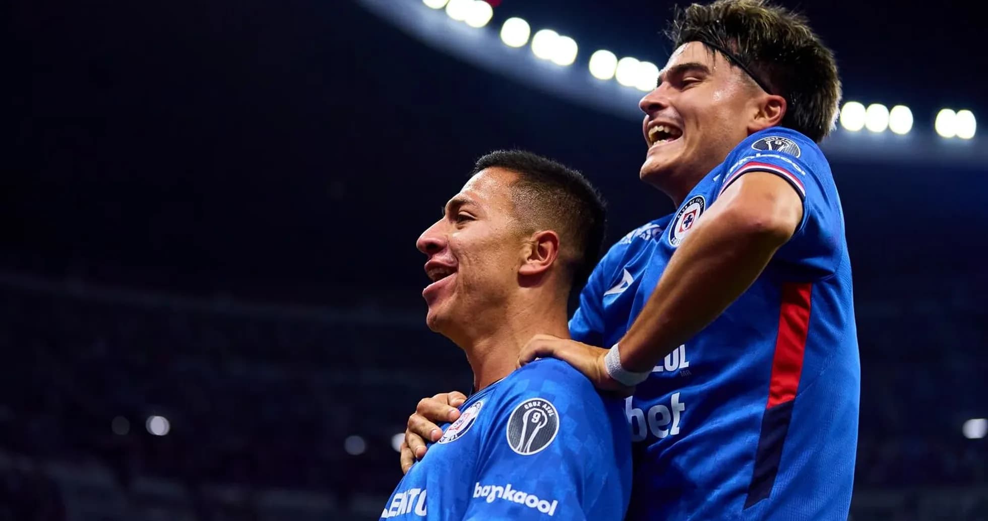Cruz Azul players celebrating a goal Cruz Azul players celebrating a goal