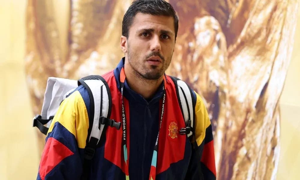 Athlete wearing Spain team jacket at event Athlete wearing Spain team jacket at event