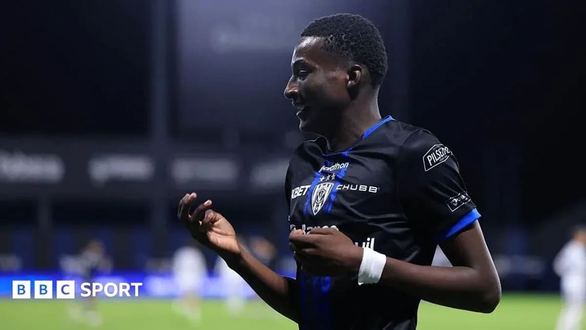 Player celebrating during a football match Player celebrating during a football match