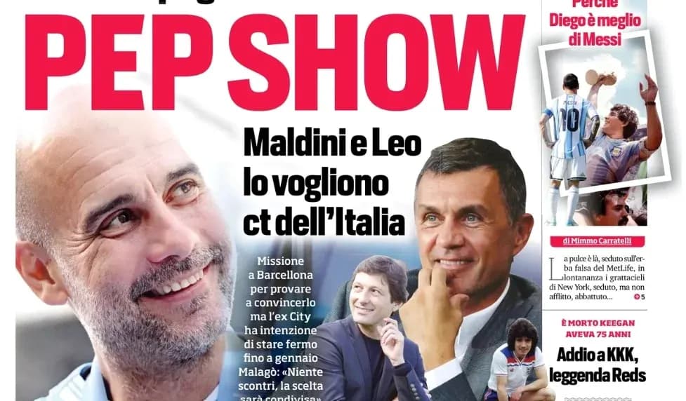 Headline about Pep Guardiola and Italian national team Headline about Pep Guardiola and Italian national team