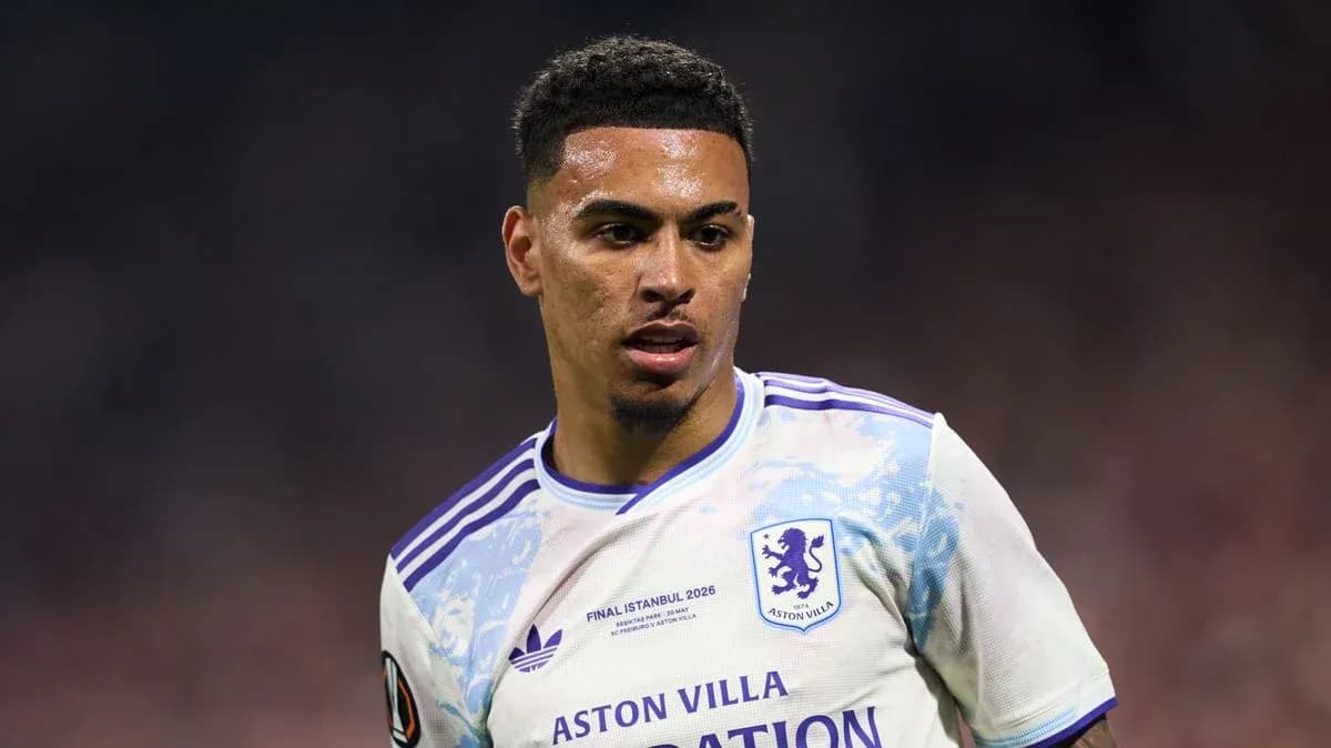 Aston Villa player during match in blue jersey Aston Villa player during match in blue jersey