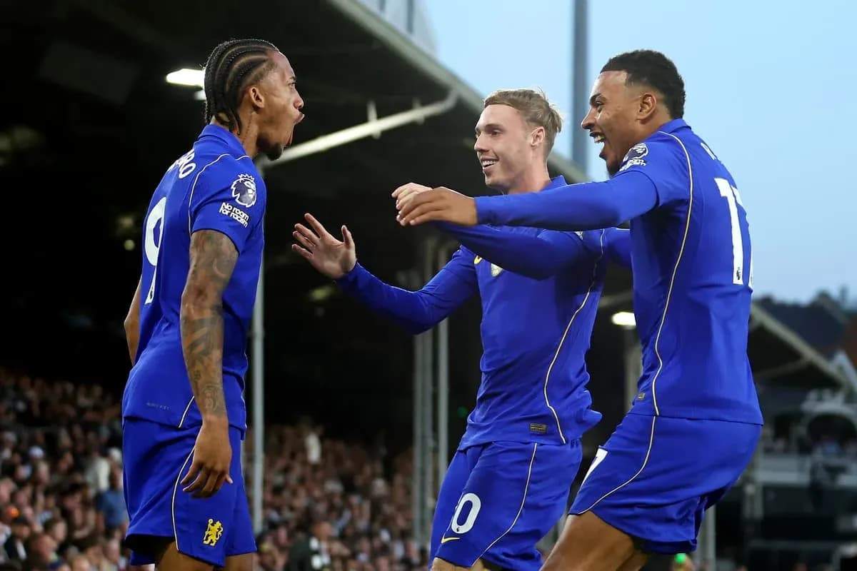 Chelsea players celebrating a goal during match Chelsea players celebrating a goal during match
