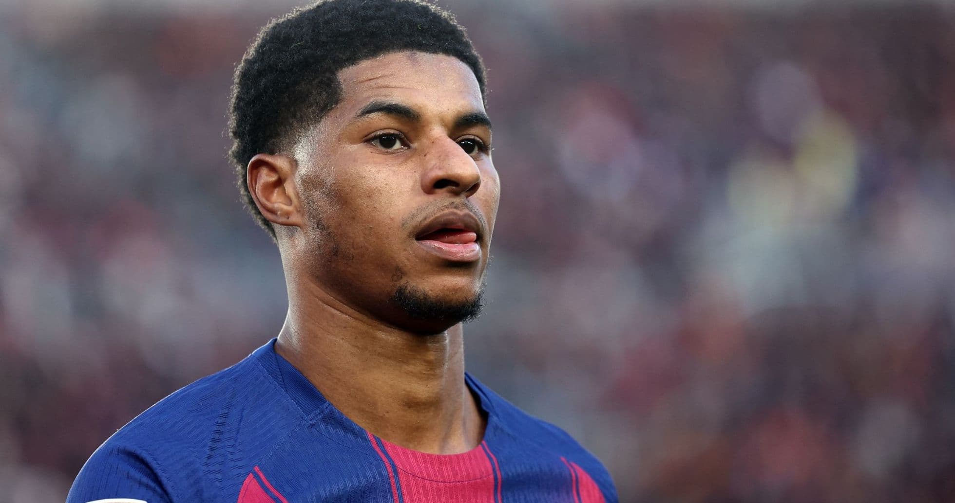 Football player in Barcelona kit during match Football player in Barcelona kit during match