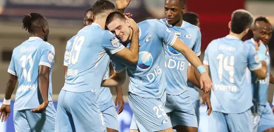 Players celebrating a goal during U23 match Players celebrating a goal during U23 match