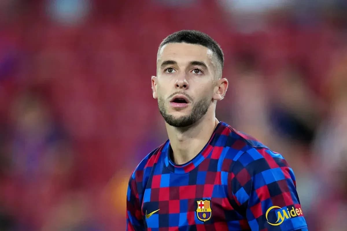Player in Barcelona kit during match preparation Player in Barcelona kit during match preparation