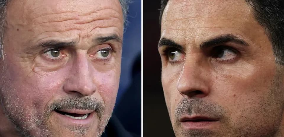 Close-up of two football managers' faces Close-up of two football managers' faces