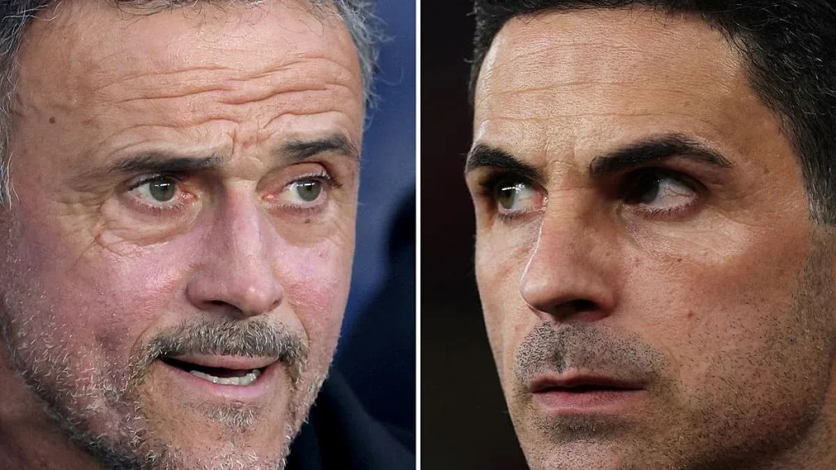 Close-up of two football managers' faces Close-up of two football managers' faces