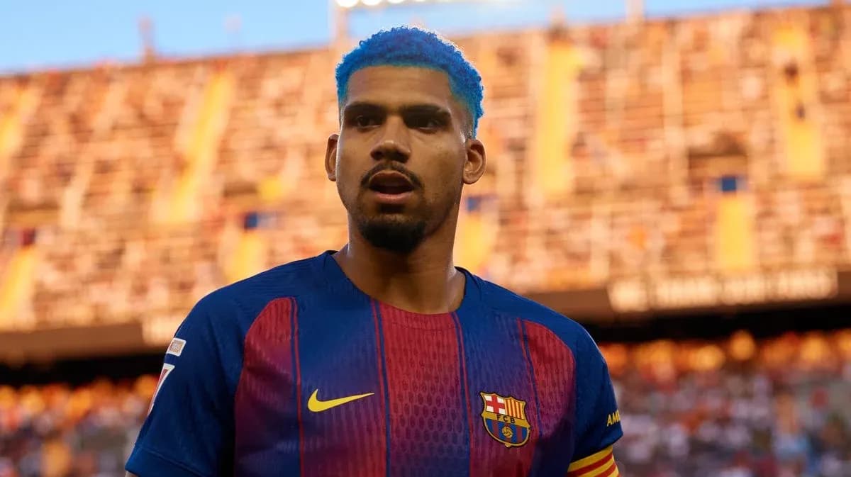 Player in FC Barcelona jersey at stadium Player in FC Barcelona jersey at stadium