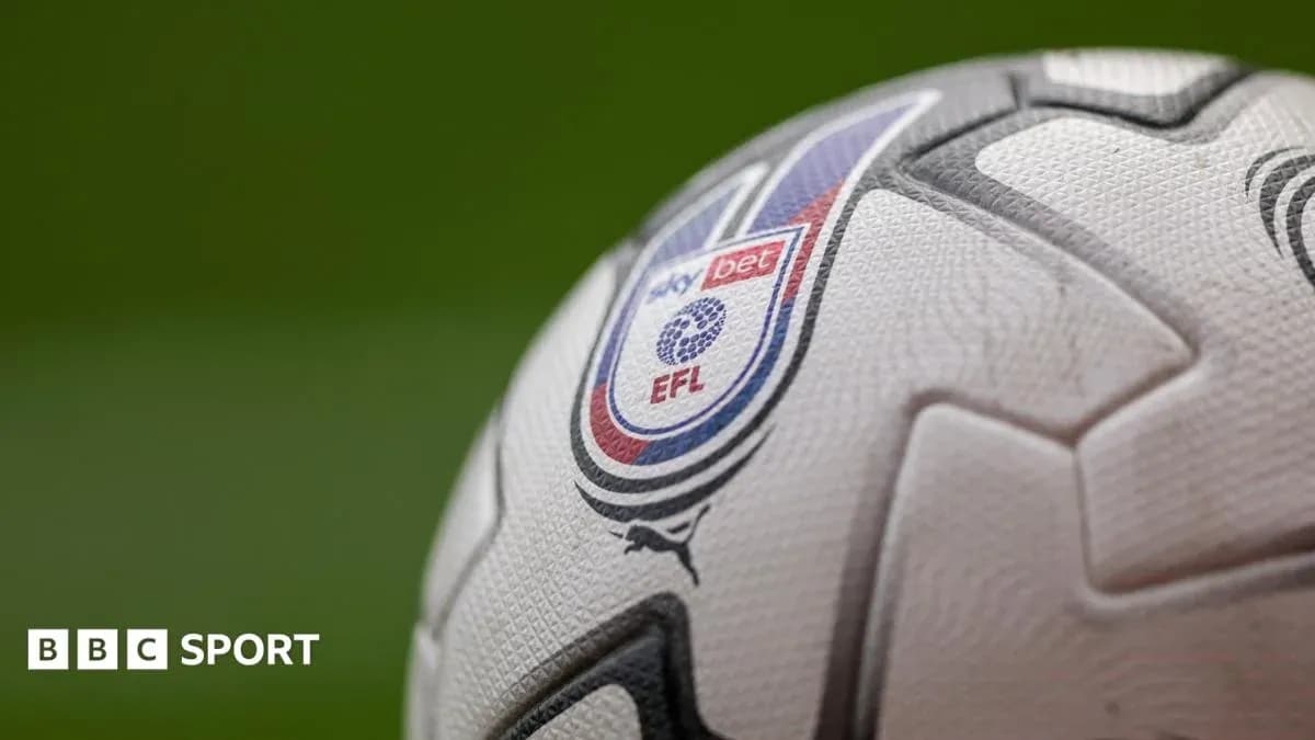 Close-up of a Sky Bet EFL football Close-up of a Sky Bet EFL football