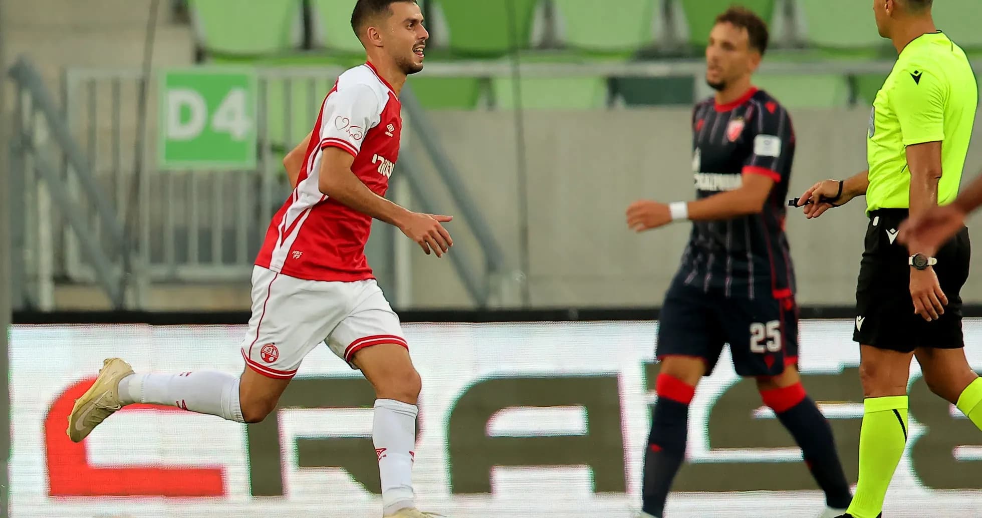 Crvena Zvezda player celebrating a goal Crvena Zvezda player celebrating a goal