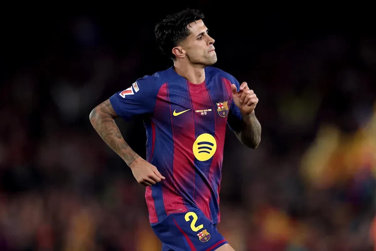 Player celebrating after scoring for Barcelona Player celebrating after scoring for Barcelona