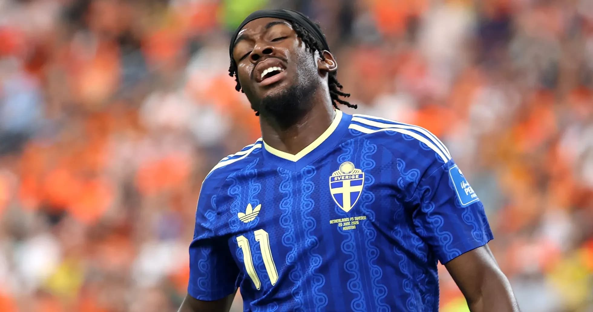 Sweden player in blue jersey during match Sweden player in blue jersey during match