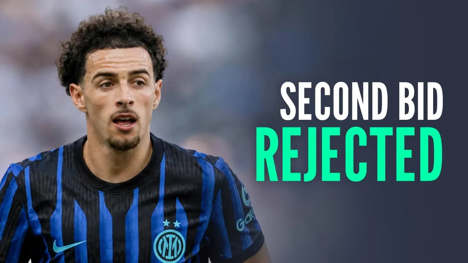 Player wearing Inter Milan kit during match Player wearing Inter Milan kit during match