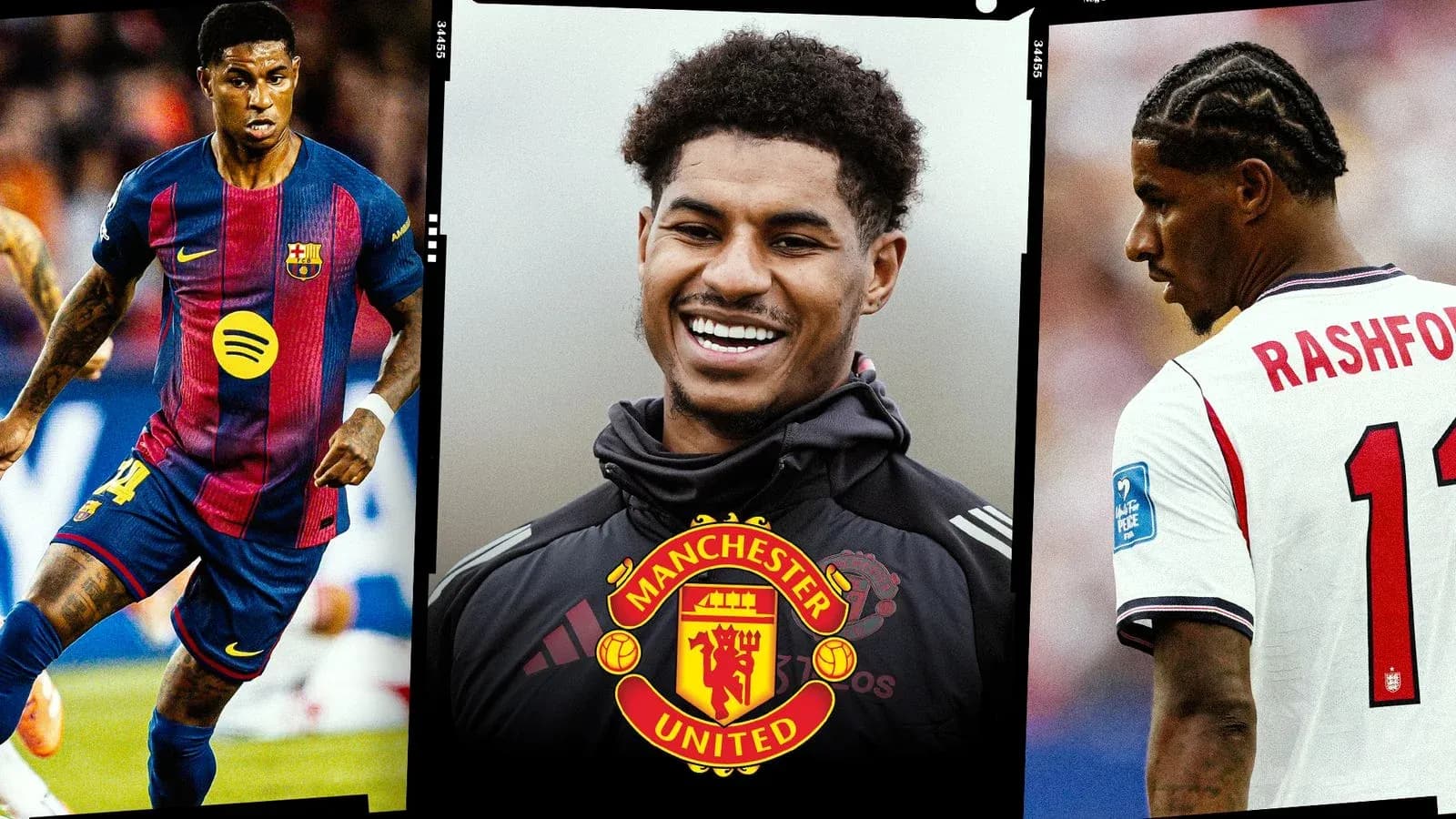 Players in football jerseys with club logos displayed Players in football jerseys with club logos displayed