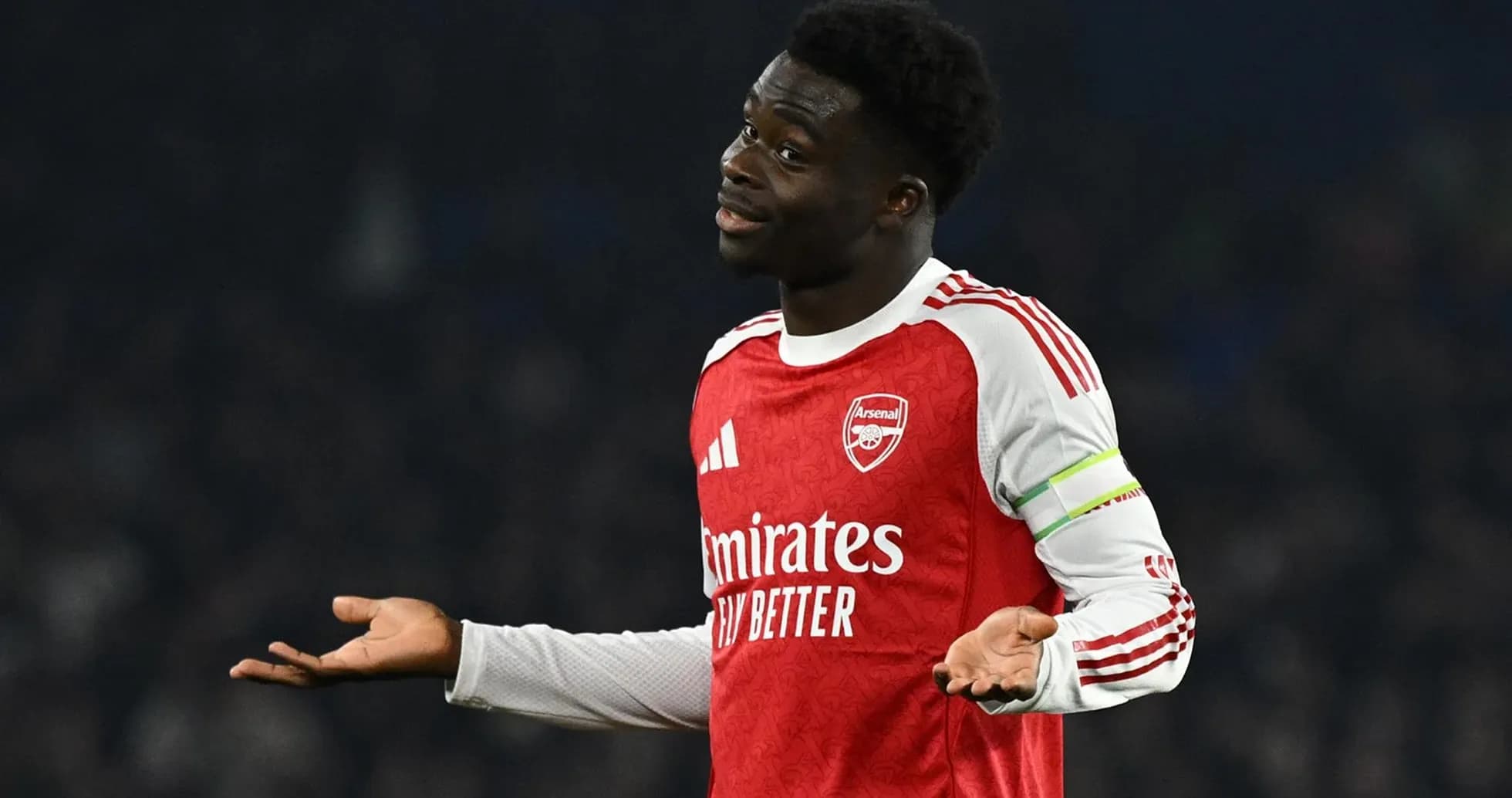Arsenal player reacting during match against Brighton Arsenal player reacting during match against Brighton