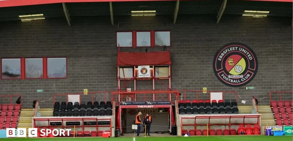 Ebbsfleet United stadium entrance and seating area Ebbsfleet United stadium entrance and seating area