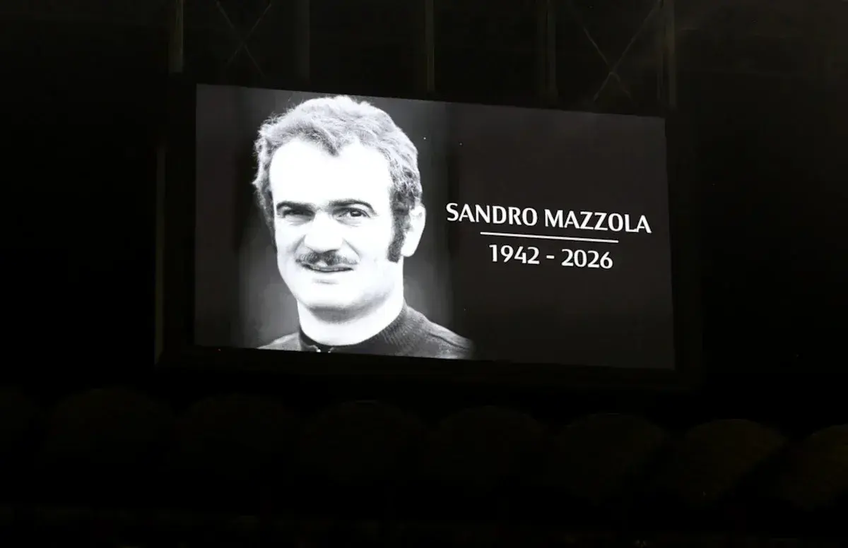 Tribute screen for Sandro Mazzola, 1942-2026 Tribute screen for Sandro Mazzola, 1942-2026